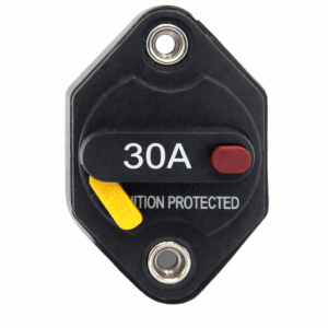 30A Circuit Breaker Manual Reset - M8 Copper Alloy Stud - 12V to 48V