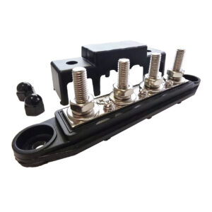 4-Post Bus Bar Power Distribution Block - 250A 12V 48V - Black