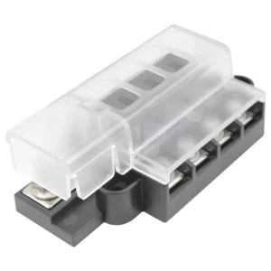 4-Way Positive Standard Blade Fuse Box - 4 Circuits with Cover