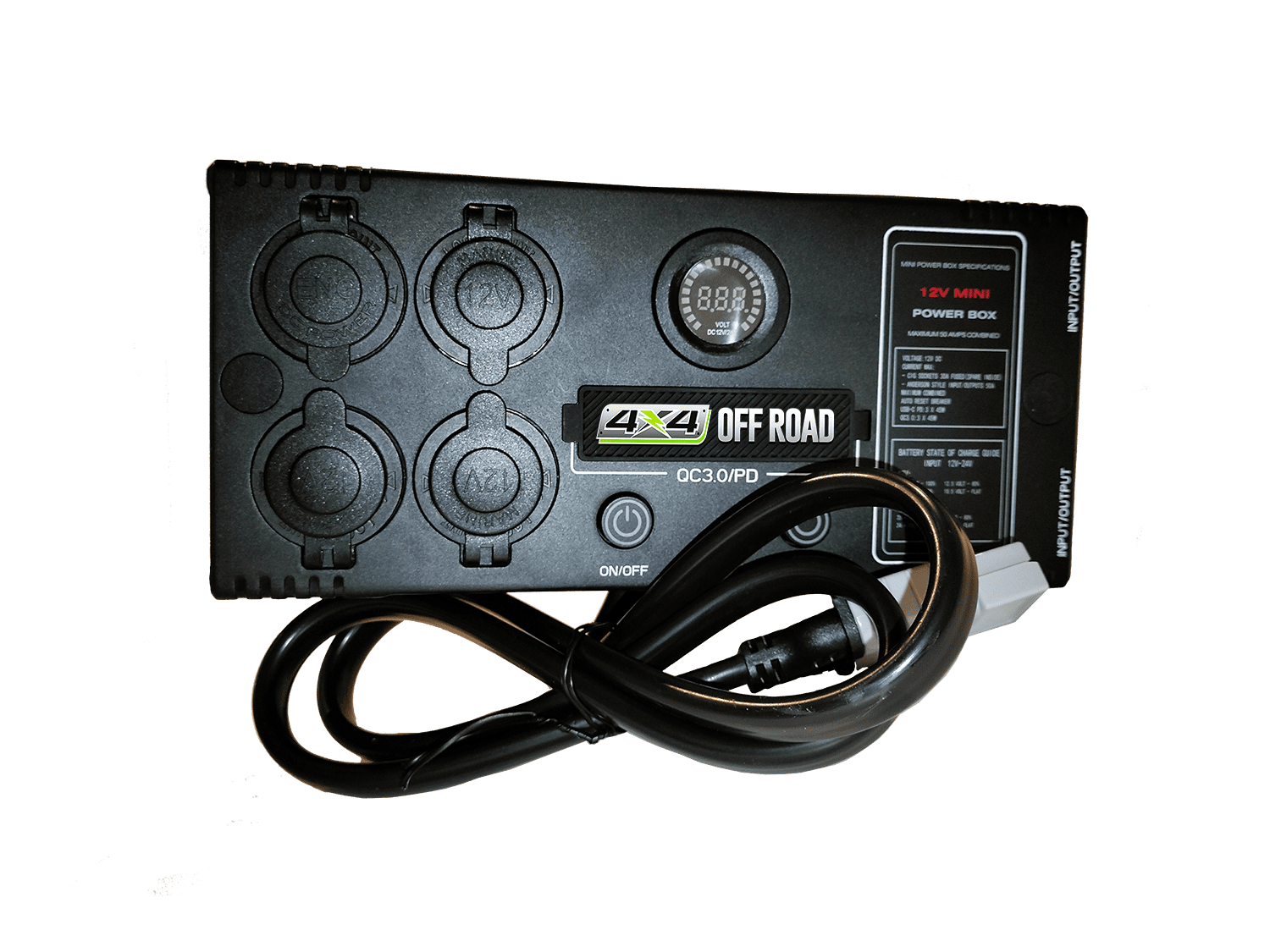 4X4 OFFROAD Compact 12V Mini Power Box w/Engel Socket