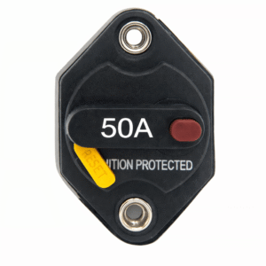 50A Circuit Breaker Manual Reset - M8 Copper Alloy Stud - 12V to 48V