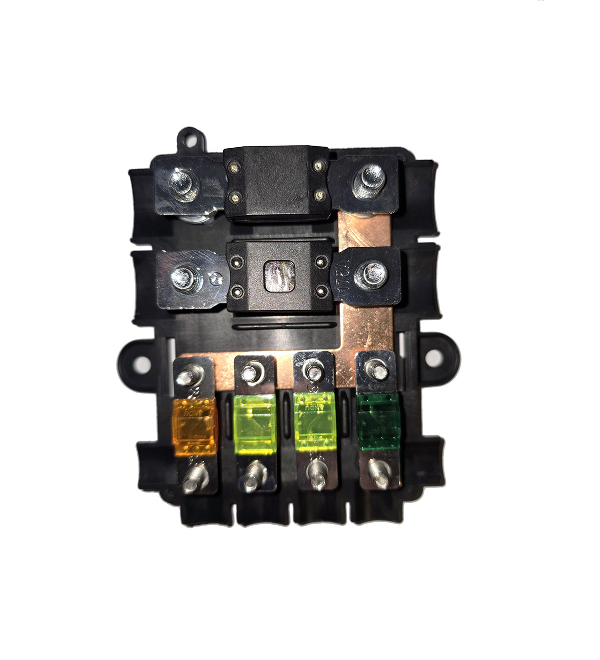 6 Way MIDI & MEGA Fuse Box Panel Junction - Red Copper Terminals - Includes Busbar - Image 2