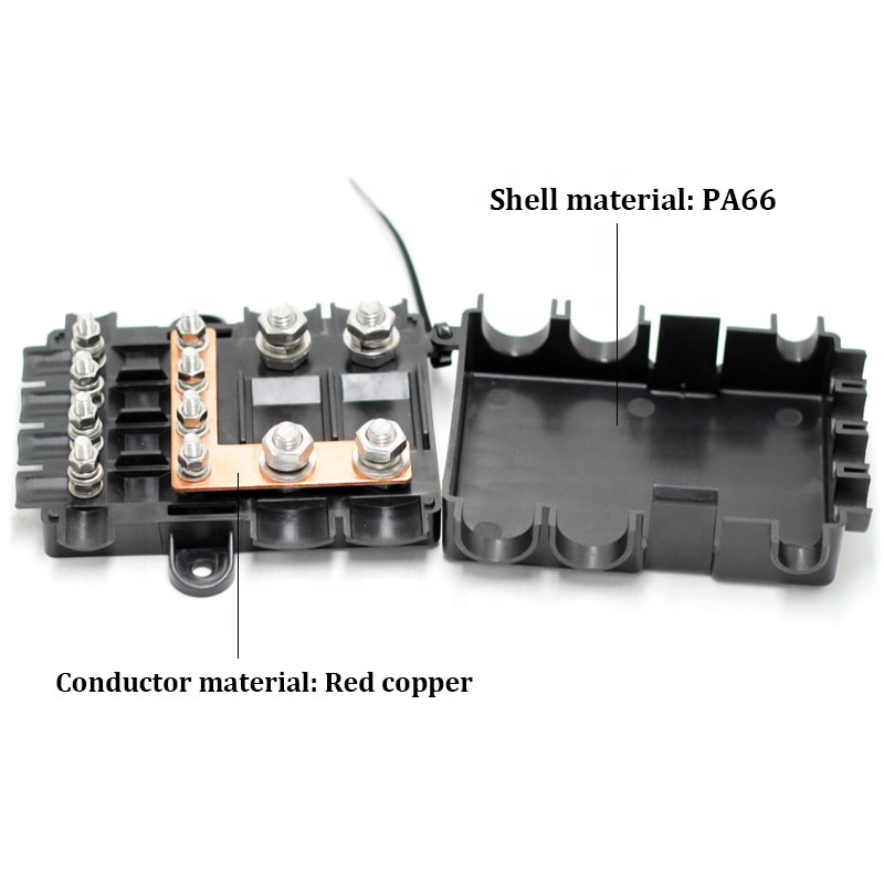 6 Way MIDI & MEGA Fuse Box Panel Junction - Red Copper Terminals - Includes Busbar - Image 5