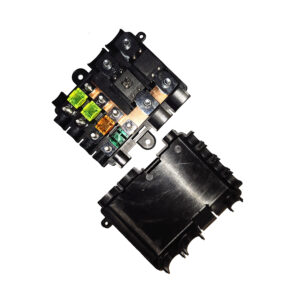 6 Way MIDI & MEGA Fuse Box Panel Junction - Red Copper Terminals - Includes Busbar