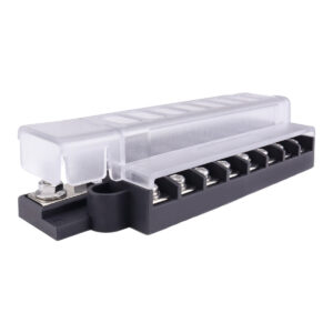 8-Way Positive Standard Blade Fuse Box - 8 Circuits with Cover