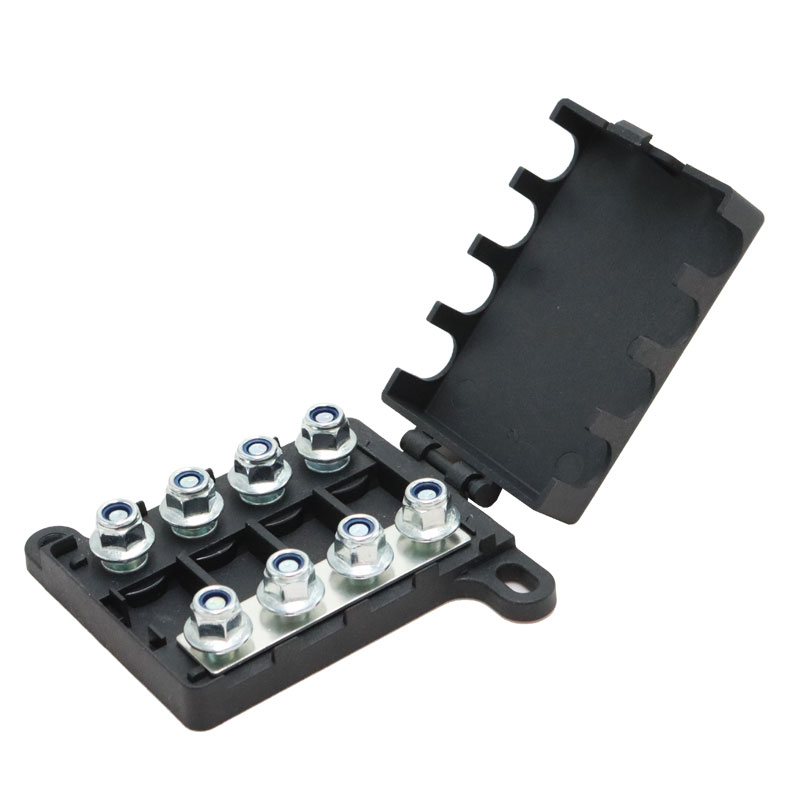 Quad Midi Fuse Holder With Busbar - Surface Mount - Up to 80AMP