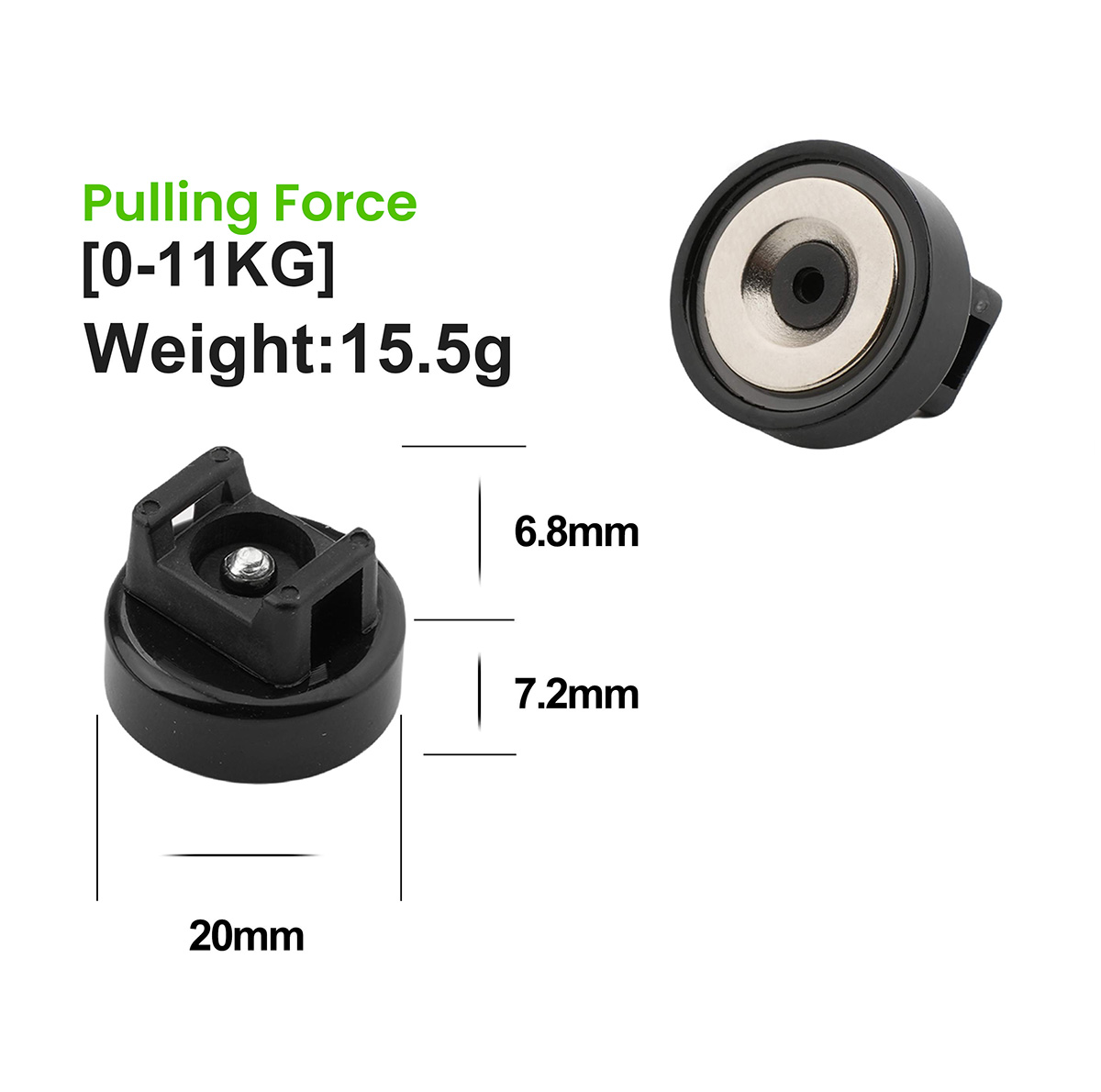 Heavy-Duty Magnetic Zip Tie Mounts - 11KG Pulling Force (10 Pack) - Image 4